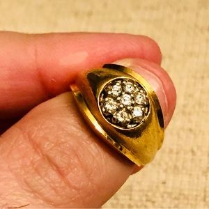 Real solid 14k gold with one carat of diamonds ring .40oz